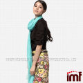 lady super thin solid cashmere scarf,china blue wool scarf
